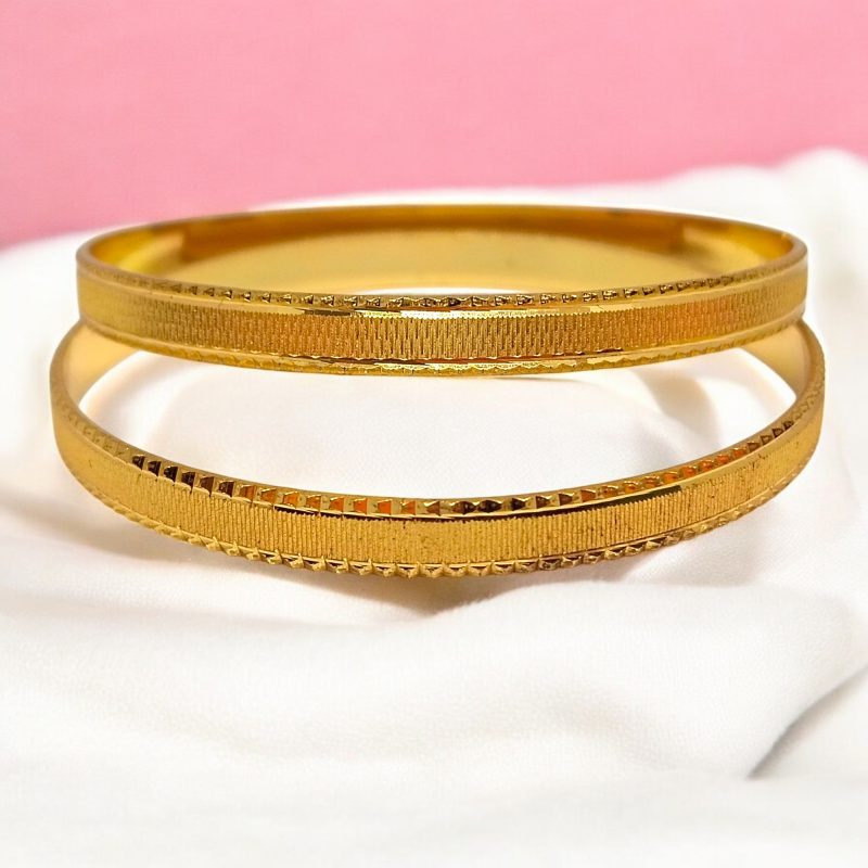 24K Gold Plated Bangles (2 Set) - Series 2 - Image 2
