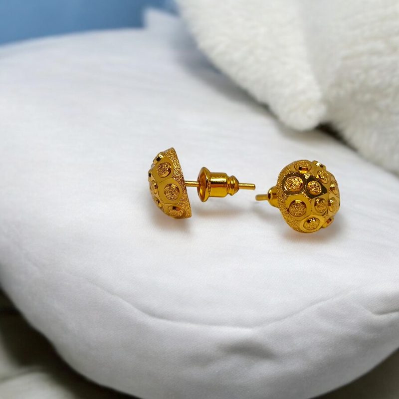 24K Gold Plated Ear Tops Combo (03 Sizes) - Series 2 - Image 3