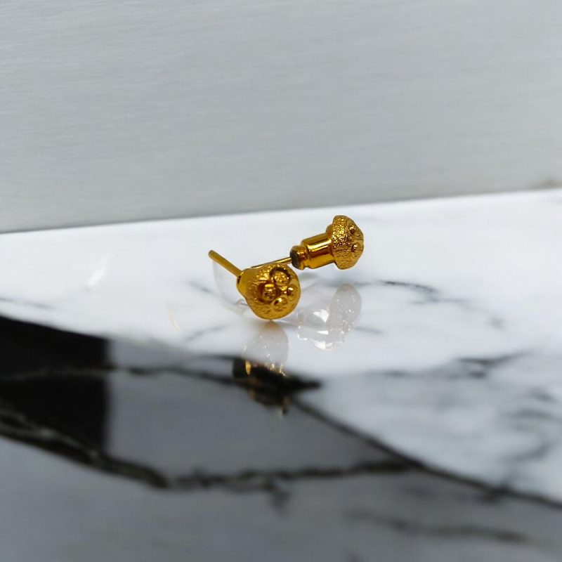 24K Gold Plated Ear Tops Combo (03 Sizes) - Series 2 - Image 2